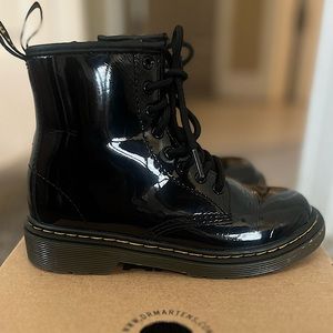 Girls Size 13 Black Patent Leather Dr. Marten boots